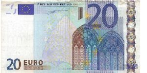 Germany (Prefix X); 20 euro; 2002 Banknote