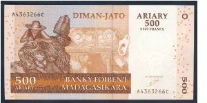 Madagascar 500 Ariary 2004 P88. Banknote