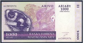 Madagascar 1000 Ariary 2004 P89. Banknote