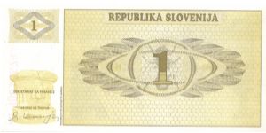 1990 REPUBLIKA SLOVENIJA 1 TOLAR


P1 Banknote