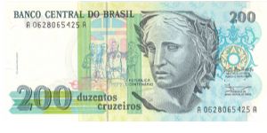 1990 BANCO CENTRAL DO BRASIL 200 *DUZENTOS* CRUZEIROS

P229 Banknote
