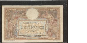 P71
100 Francs
A) Sign. J. Laterriere and E. Picard.
11.5.1909-12.4.1920 Banknote