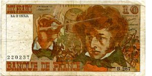 10 Francs
Multi
Louis Hector Berlioz 1803 – 1869 French Romantic composer, conducting an 

orchestra
Hector Berlioz playing a string instrument;
Wtrmk Hector Berlioz Banknote