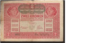 P50
2 Kronen

Green Overprint Banknote
