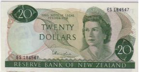 RESERVE BANK OF NZ
 $20.0 Banknote