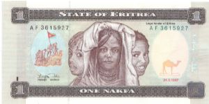 1997 BANK OF ERITREA 1 NAFKA


P1 Banknote