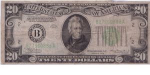 1934 $20 NEW YORK FRN Banknote