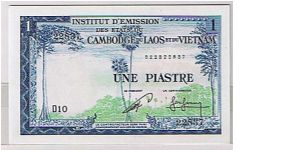 FRENCH INDO-CHINA
 1 PIASTRE Banknote