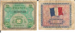 P114
2 Francs
Military Currency Banknote