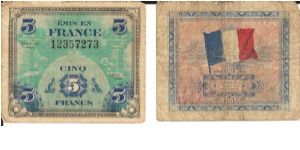 P115
5 France
Military Currency Banknote