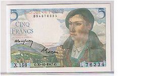 FRANCE 5 FRANCS Banknote