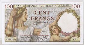 FRENCH 100 FRANCS Banknote