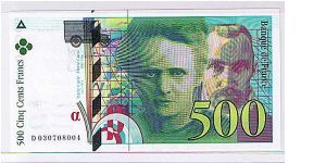 GOVERNMENT OF FRANCE 500 FRANCS Banknote