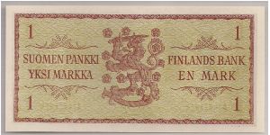 Finland 1 Markka 1963 P98. Banknote