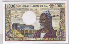 MALI- 1000 FRANCES Banknote