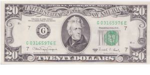1988 A $20 CHICAGO FRN Banknote