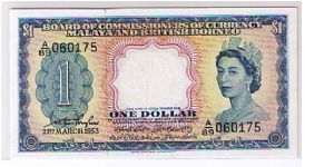 MALAYA AND BR, BORNEO-$1 Banknote