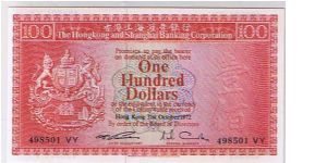 HSBC- $100 SCARCE Banknote