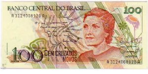 100 Cruzados Novos__

pk# 220 a__signatures: Maílson Ferreira Da Nóbrega & Elmo de Araújo Camões Banknote