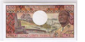 CENTRAL AFRICAN REPUBLIC-
 500 FRANCS Banknote