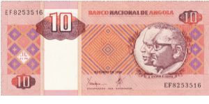 10 Kwanzas P145 Banknote