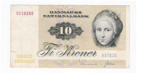 10 Kroner; Girl on front. Duck on back Banknote