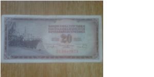 Yugoslavia 20 Dinara Banknote