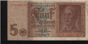 5 reichsmark Banknote