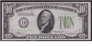 1934 $10 CLEVELAND FRN Banknote