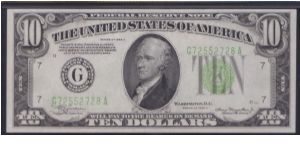 1934 A $10 CHICAGO FRN

**MULE**

**PMG 65 EPQ**

**GEM UNC**

**GREAT EMBOSSING**

#2 of 2 Banknote