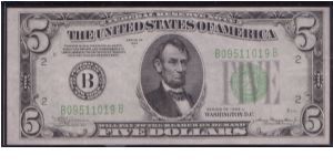 1934 A $5 NEW YORK FRN Banknote