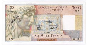 ALGERIA 500F
SPECIMEN Banknote