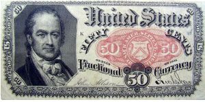 Fractional Currency
Fifty Cents
Crawford
Fifth Issue Banknote