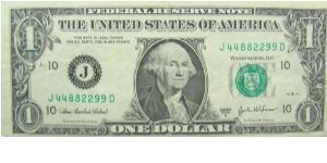 1 U.S. Dollar
Federal Reserve Note
Somewhat unique
serial number Banknote