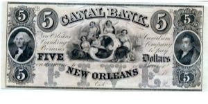 Canal Bank Louisiana New Orleans $5.00 PMG Gem Crisp Uncirculated 66 EPQ Banknote