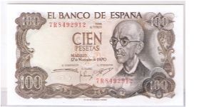 SPAIN- 100 PESETAS Banknote