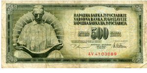 Socialist Federal Republic of Yugoslavia
500d
Statue of Nikola Tesla (in the Niagara Falls State Park) by Frano Kršinic
background: the spiral coil of his high-frequency transformer at East Houston Street, New York
Value Banknote
