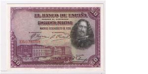 SPAIN 50PESETAS Banknote