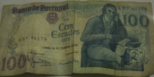 circulated 1981 100 escudos Banknote