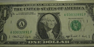1988 seriesA doller note Banknote