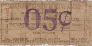 SMR-171 Samar 5 centavos note. Banknote