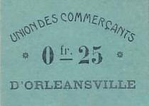 ALGERIA, Town of Orleansville (Now Town of Chlef)25 Centimes 1915 Union des commercants d'orleansville  Banknote