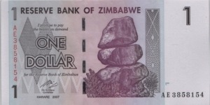 Zimbabwe $1 2007 Banknote