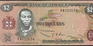 Jamaica 1973 2 Dollars.

25 Years of the Universal Declaration of Human Rights. Banknote