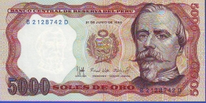  5000 Soles De Oro Banknote