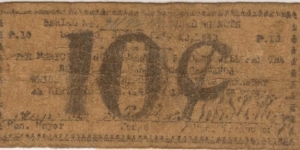 SMR-772 Salcedo, Samar Province 10 centavo note. Banknote