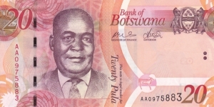 Botswana P31 (20 pula 2009) Banknote