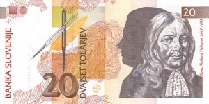 Slovenia P12a (20 tolarjev 15/1-1992) Banknote