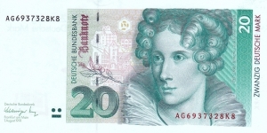 Germany P39a (20 mark 1/8-1991) Banknote