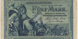5 Mark(German Empire 1904) Banknote